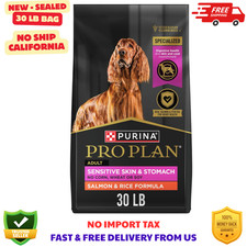 Purina Pro Plan Sensitive Skin, Stomach Salmon and Rice Formula Dog Food, 30 lbs
