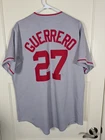 VTG Anaheim Angels Vladimir Guerrero #27 MLB Majestic Baseball Jersey Size: L