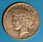 1934 D ~ United States ~ PEACE DOLLAR ~ $1 Coin US USA Currency ~ FN 90% Silver