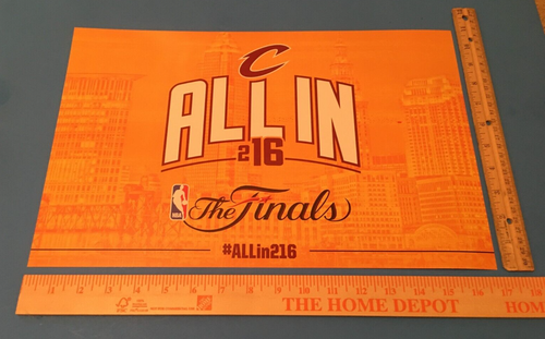 LEBRON JAMES 2016 CLEVELAND CAVALIERS FINALS POSTER ALL-IN with ROSTERS - Foto 2 di 4