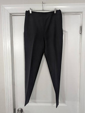 St. John Trouser Pants women's size 6 black side zipper ankle zipper skinny