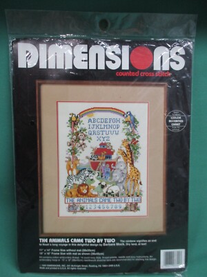 1993 Dimensions Counted Cross Stitch Kit  Noah's Ark The Animals Came Two by Two