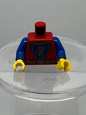 Lego Red Torso Castle Surcoat, Gold Collar and Belt, Lion with Raised Foot #64
