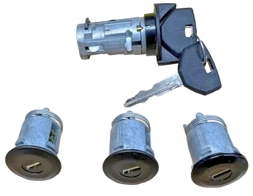 Jeep Wrangler 1991-1996 Ignition Door Rear Key Switch Lock Cylinder Set 2 Keys - Image 2 of 4