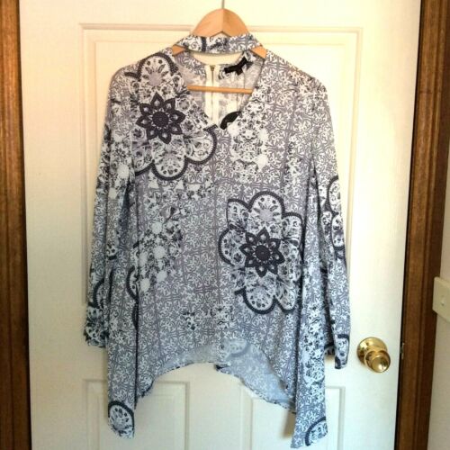 CAROLINE MORGAN WOMEN'S DESIGNER HI-LO HEM TOP SIZE 10& 14