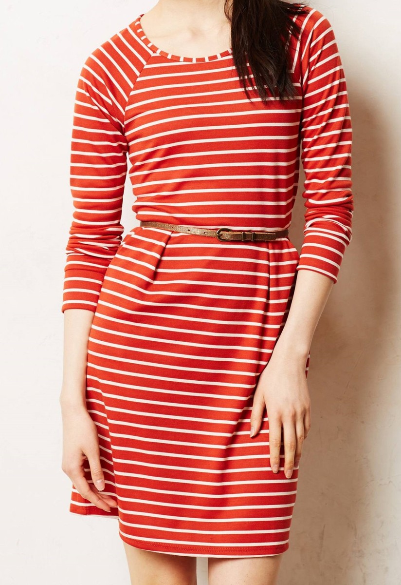 Puella Side Pockets Soraya Dress Size Small Red Motif NW