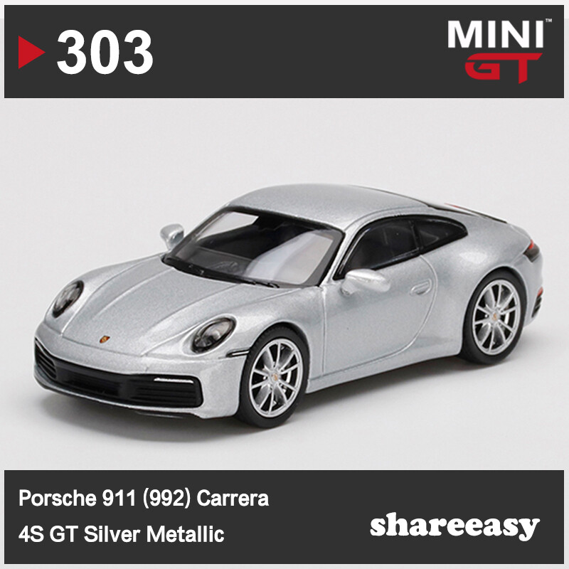 ミニカー MINI GT Porsche 911 Carrera 4S GT Silver MINI GT 1:64 Porsche 911 (992) Carrera 4S GT Silver Model