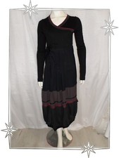 Ⓡ - Robe Longue Noir Marrron Bordeaux Cop Copine Modèle Haubois  T 40