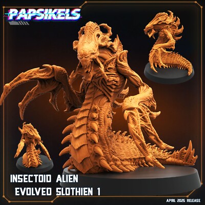 Insectoid Alien Evolved Slothien 1 Papsikels Miniature Sci-Fi