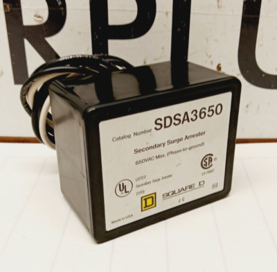 SQUARE D SDSA3650 SECONDARY SURGE ARRESTER 650 VAC MAX