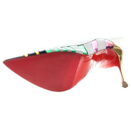 Christian Louboutin High Heel Pumps PVC Leather Pointed Toe Size 36.5 Women - Picture 5 of 6