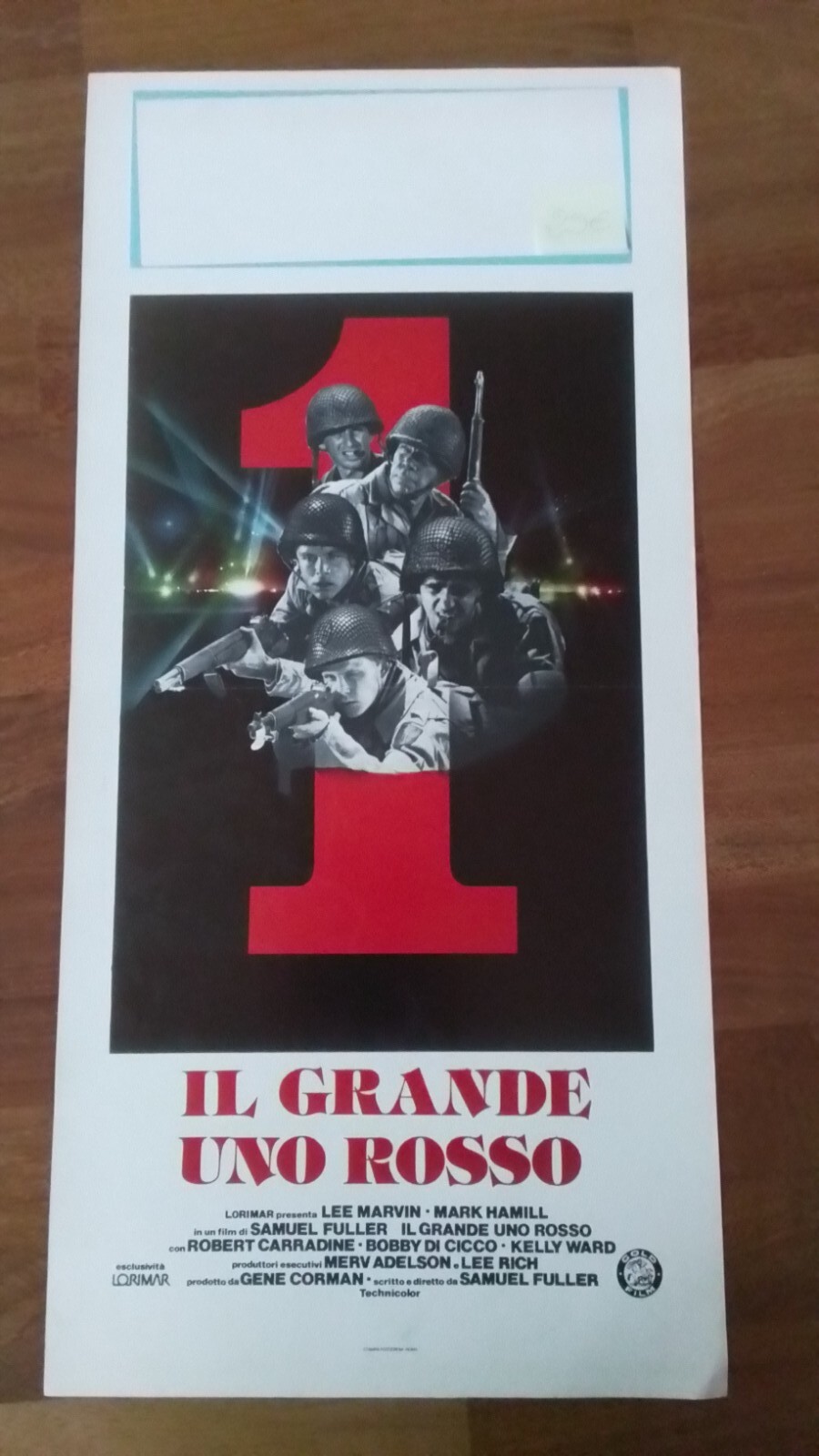 Locandina originale film Il grande uno rosso () - Regia di Samuel Fuller