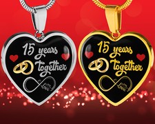 Personalized Engraved 15th Wedding Anniversary Gift For Her, Married 15 Years