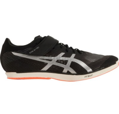 Men's Asics Sonic Sky Pro Track Field Shoes Black Pure Silver NEW