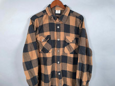 Rothco Buffalo Plaid Flannel Shirt Adult 4XL Brown Black Workwear Grunge