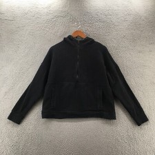 Zella Hoodie Sweatshirts Womens Large Black Long Sleeve Pull Over Zipper Pockets