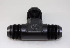 X588 16/16/16 AN Male Flare 16-16-16  T Junction Adapter Fitting Aluminum BLACK