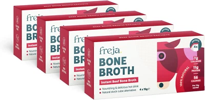 TAKE STOCK FOODS LIMITED Freja Instant Beef Bone Broth Beef 100% Natural Rich in Collagen,Protein & Amino