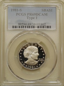 PCGS Anthony Dollar Type 2 PR69DCAM 1981-S Susan B