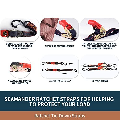 Boat Trailer Ratchet StrapsHeavy Duty 1 Inch X 30 Inch Boat Transom