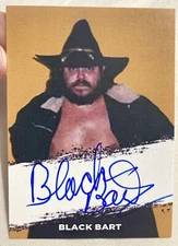 WWE Black Bart Auto Card wwf Signed wrestling wcw 