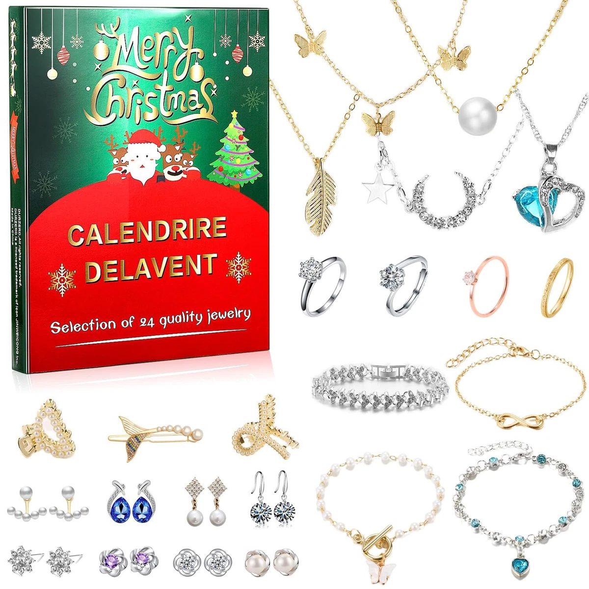 Christmas Gift Advent Calendar Jewelry 2023-24Days Countdown | eBay