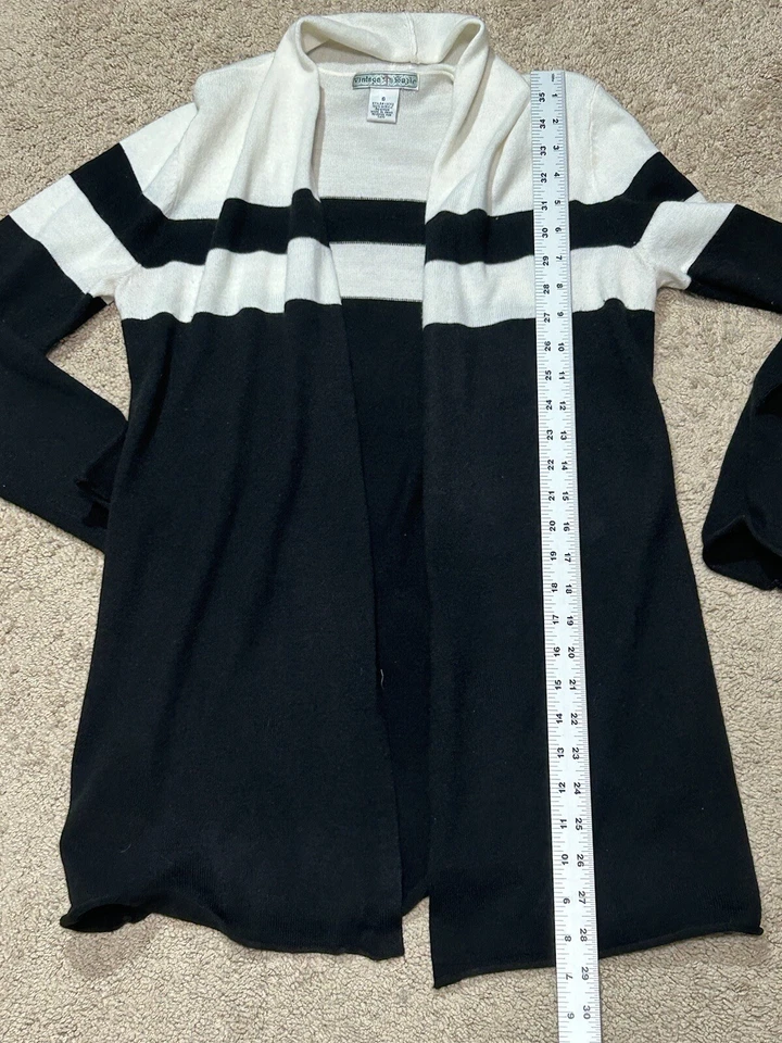 Camisa/cardigan vintage & Suzie para mujer talla pequeña multicolor a rayas clásico Foto 4 de 4