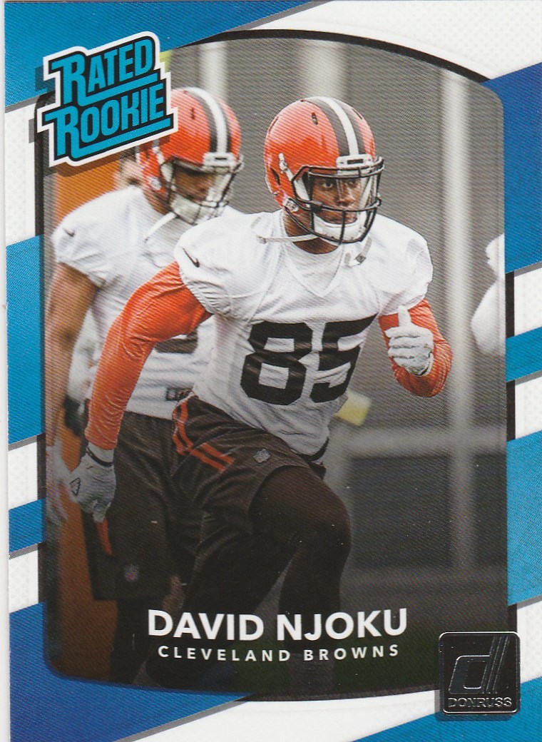 2017 DONRUSS DAVID NJOKU TE  BROWNS RATED ROOKIE #314 SP HOT!