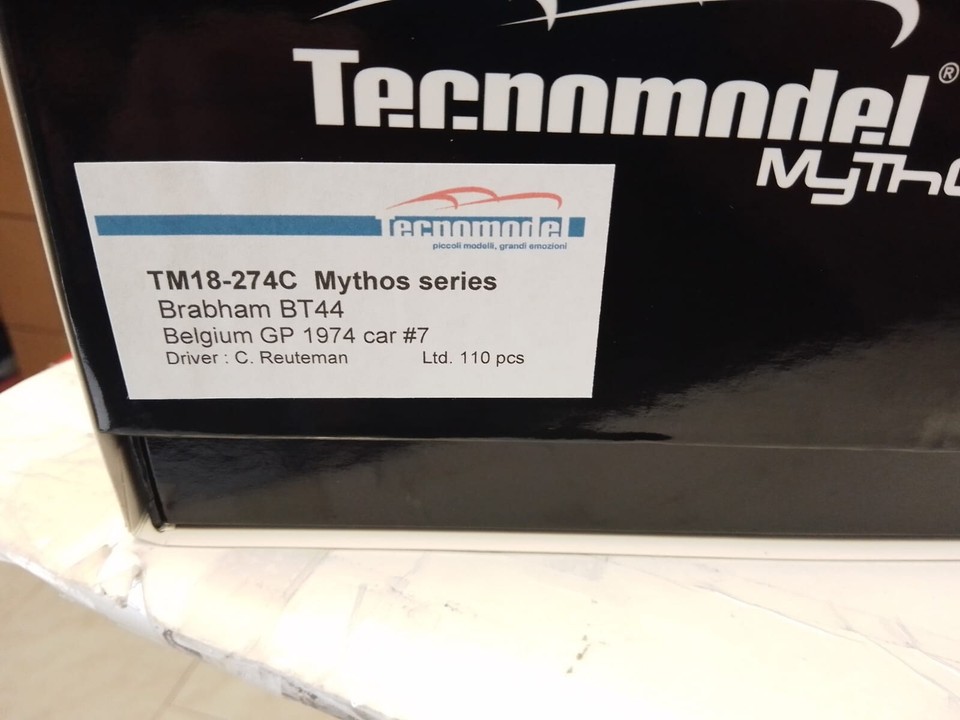 Voiture Miniature de Collection - TECNOMODEL - BRABHAM BT44 - 1/18