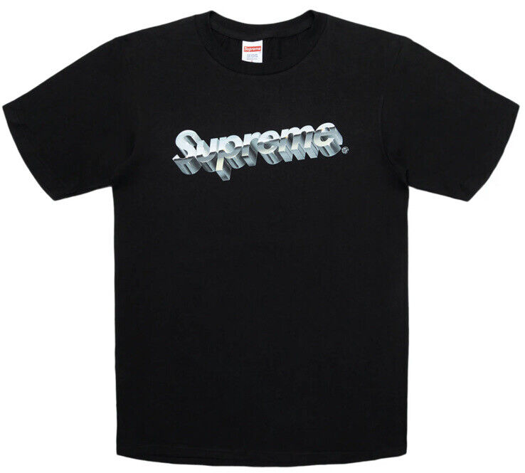 ⭐️ Supreme Chrome Logo Tee T-Shirt Black Size M SS20 ⭐️ Supreme Chrome Logo Tee T-Shirt Black Size M SS20