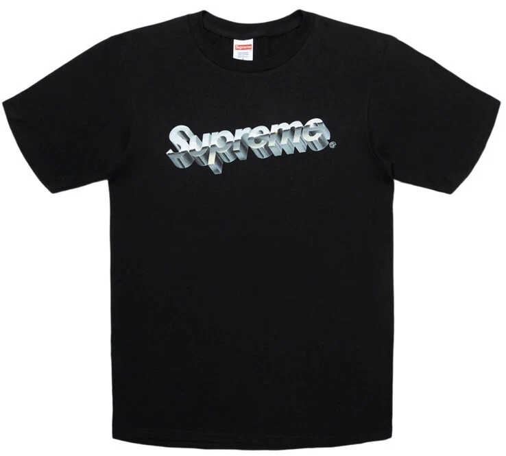 ⭐️ Supreme Chrome Logo Tee T-Shirt Black Size M SS20 ⭐️