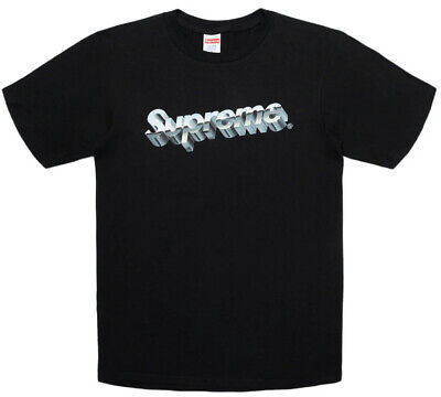 ⭐️ Supreme Chrome Logo Tee T-Shirt Black Size M SS20 ⭐️ 