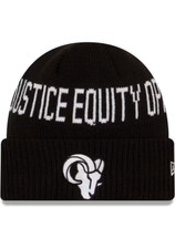 Los Angeles Rams Social Justice New Era black white Winter hat Knit Beanie