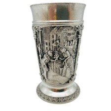 SKS DESIGN Zinnbecher Zinn Becher H 10 cm mit Motiv der Stadt Liebespaar