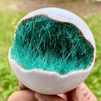 284G Rare iron ore Phosphorus Magnesium Mine Open Smile crystal ball Healing