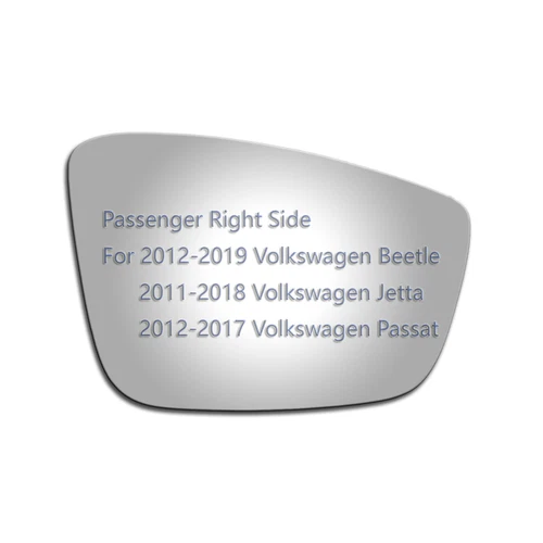 Mirror Glass For 2012-2019 Volkswagen Beetle Passenger Right Side RH Replacement
