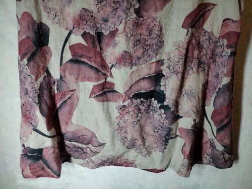 Flax Women's S/M 100% Linen Sleeveless Tank Top Lagenlook Floral - Picture 8 of 9