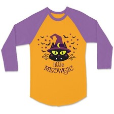Halloween Spooky Cat Witch Long Sleeve Tee Shirt Toddler Little Girl
