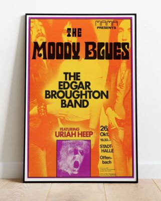 The Moody Blues 1970 Offenbach Tour Poster - Live Up To 36''