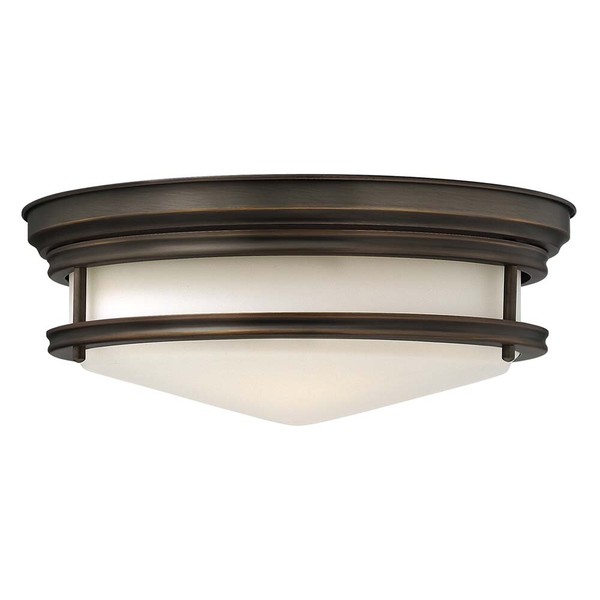 Deckenleuchte Lampe Wohnzimmerleuchte Bronze Glas Stahl D 35,6 Cm 3 Flammig-image