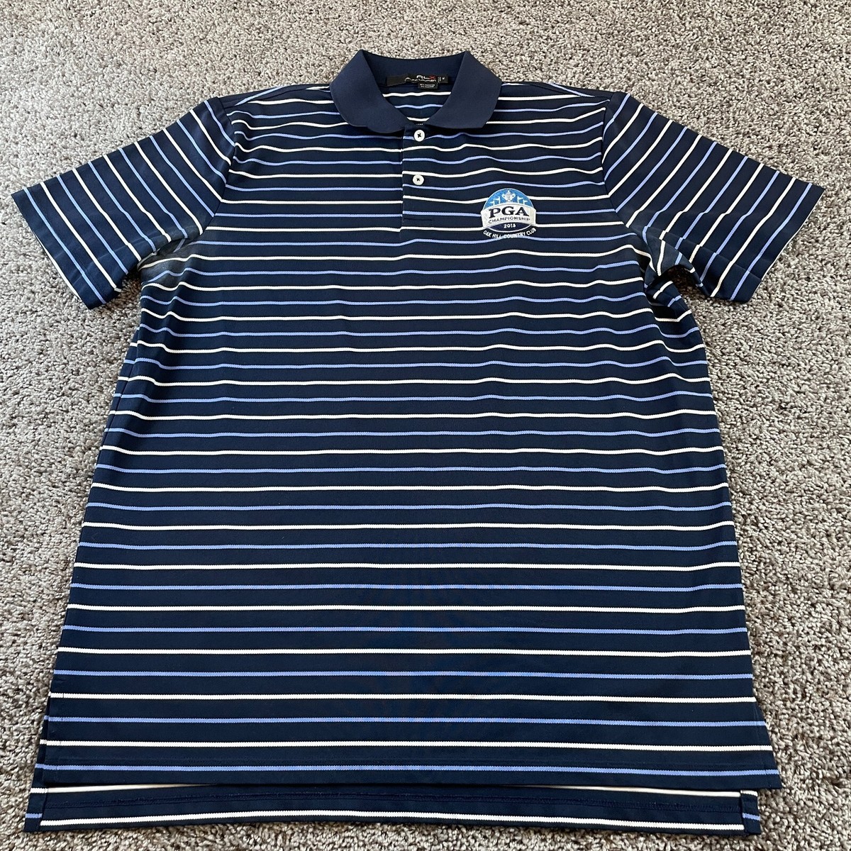 ポロゴルフ　ラルフローレン Ralph Lauren Polo Shirt Adult Medium Blue RLX Golf Golfer PGA 2013
