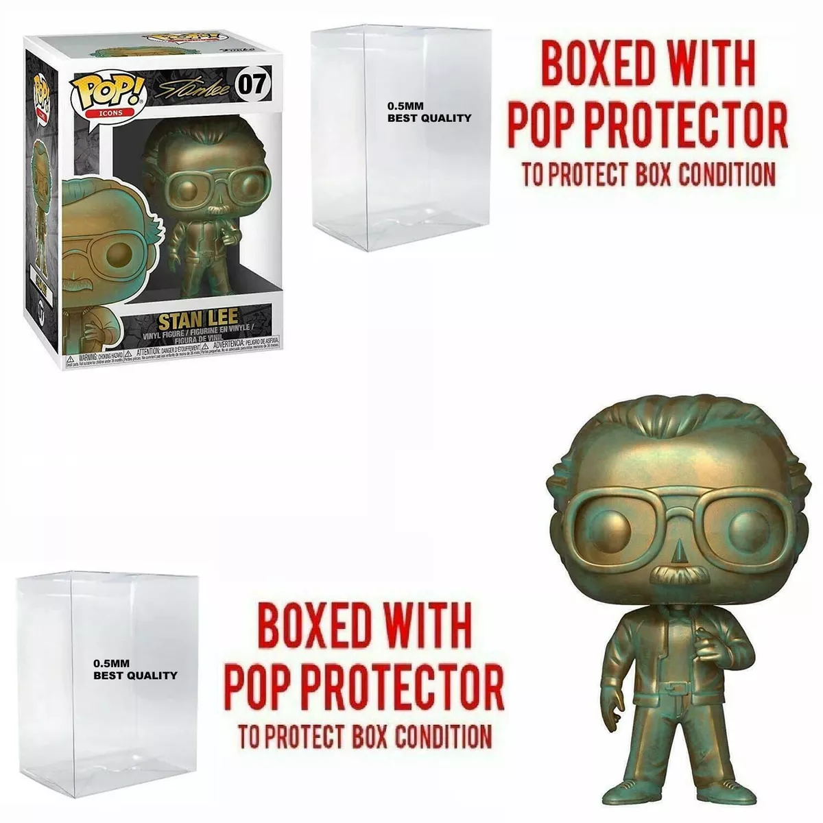 Bliv ophidset blast indsprøjte Funko Pop: Stan Lee (Patina) Vinyl Figure New In Stock 40744 | eBay