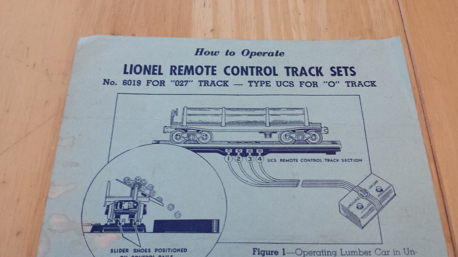Lionel Train Remote Control Track Set Operating Instructions 6019 UCS