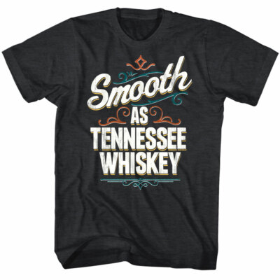 Drunk Society Smooth as Tennessee Whiskey Men's T Shirt Drinking Booze Alcohol