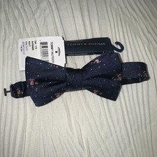 TOMMY HILFIGER MEN'S SANTA PRE TIED BOW TIE ONE SIZE BLUE NAVY 49 NWT