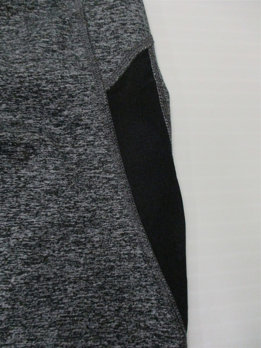 ZELLA Women's Size XS Mesh Running Black Heather/Turquoise Capri
