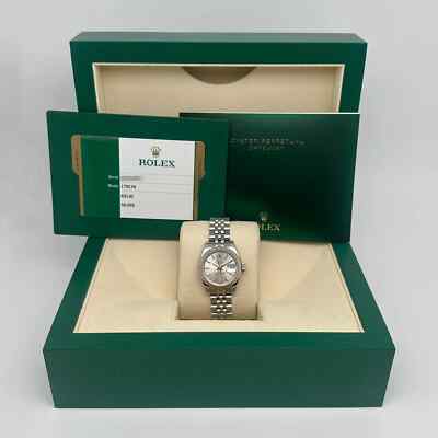 Rolex Lady Datejust 26 18K White Gold Steel Silver Dial 