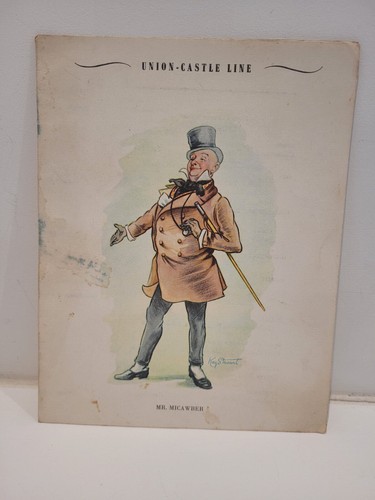 Union Castle Line menu - Mr.Micawber - R.M.S Edinburgh Castle - 1968 Kay stewart - Picture 1 of 6