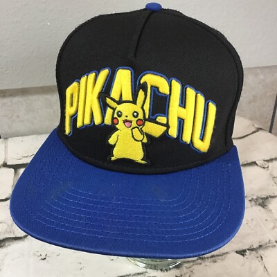 Pikachu Hat Adult OSFA Snapback Blue Adjustable Pokémon Ball Cap