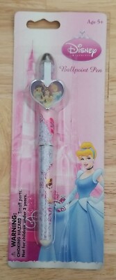 NIP Disney Princess Ballpoint Pen - Fancy Cap - Age 5+ Brand New Sealed (N-7)